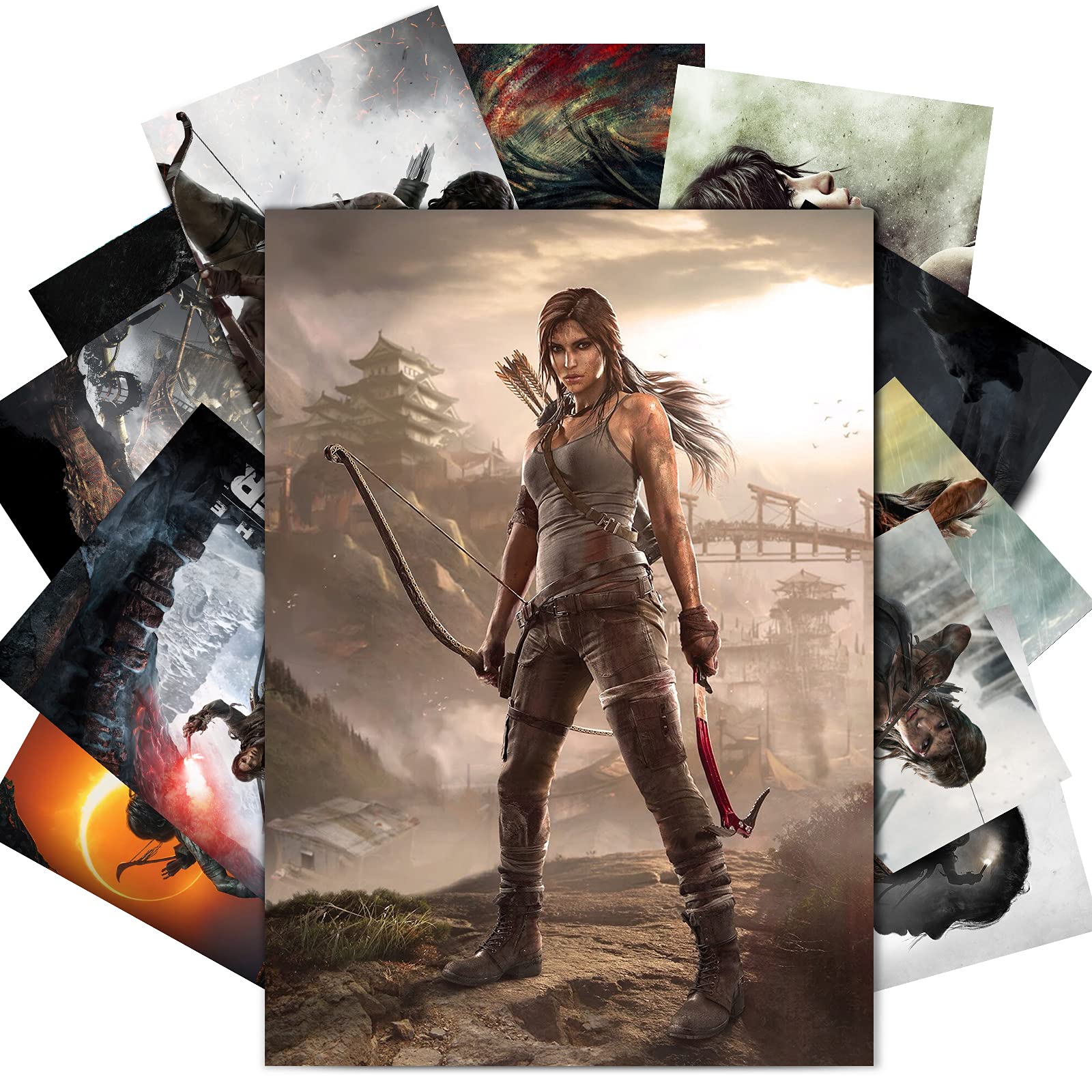 トゥームレイダー TOMB RAIDER lara croft ポスター セット Tomb Raider Poster Set of 12 PCS HD Pictures Print Photos Lara